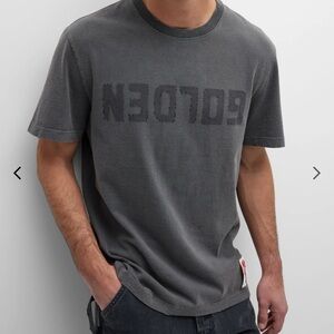 Golden goose Men's Reverse Logo Distressed T-Shirt